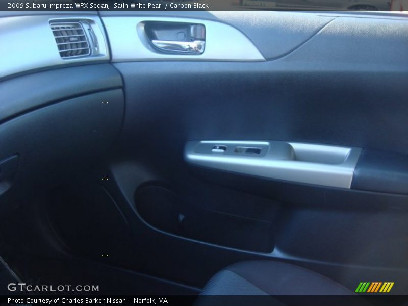Satin White Pearl / Carbon Black 2009 Subaru Impreza WRX Sedan