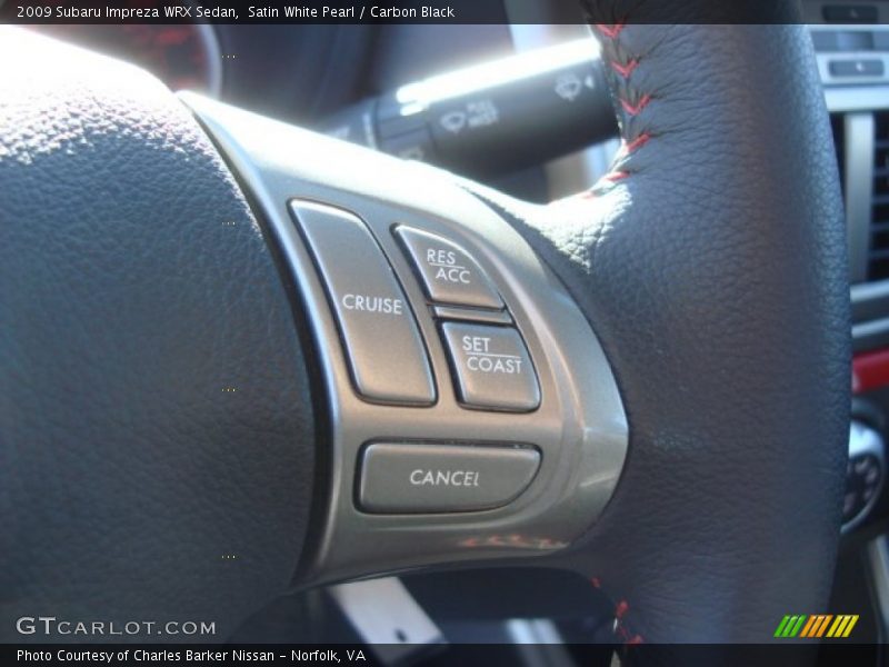 Satin White Pearl / Carbon Black 2009 Subaru Impreza WRX Sedan