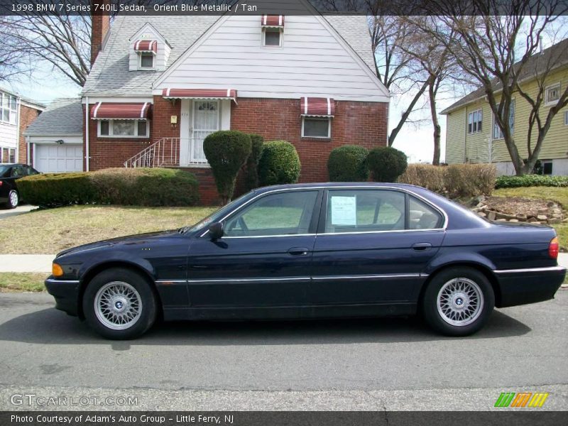 Orient Blue Metallic / Tan 1998 BMW 7 Series 740iL Sedan