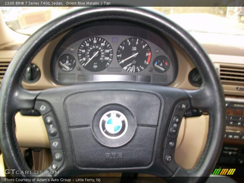 Orient Blue Metallic / Tan 1998 BMW 7 Series 740iL Sedan