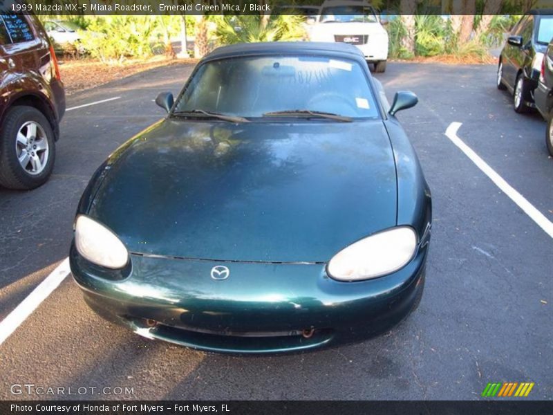 Emerald Green Mica / Black 1999 Mazda MX-5 Miata Roadster