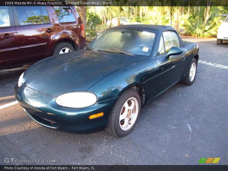 Emerald Green Mica / Black 1999 Mazda MX-5 Miata Roadster