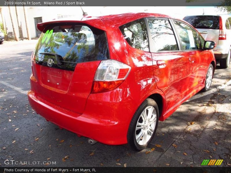 Milano Red / Sport Black 2009 Honda Fit Sport