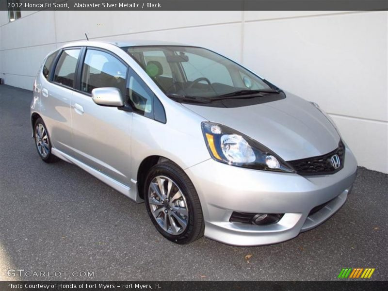 Alabaster Silver Metallic / Black 2012 Honda Fit Sport