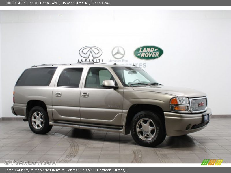 Pewter Metallic / Stone Gray 2003 GMC Yukon XL Denali AWD