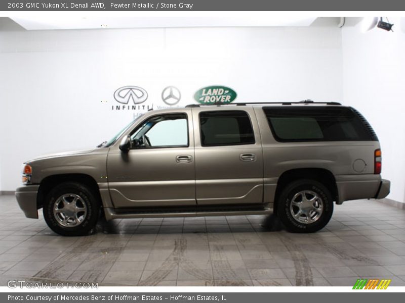 Pewter Metallic / Stone Gray 2003 GMC Yukon XL Denali AWD