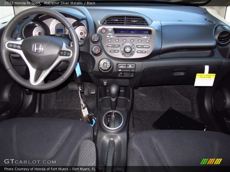 Alabaster Silver Metallic / Black 2012 Honda Fit Sport