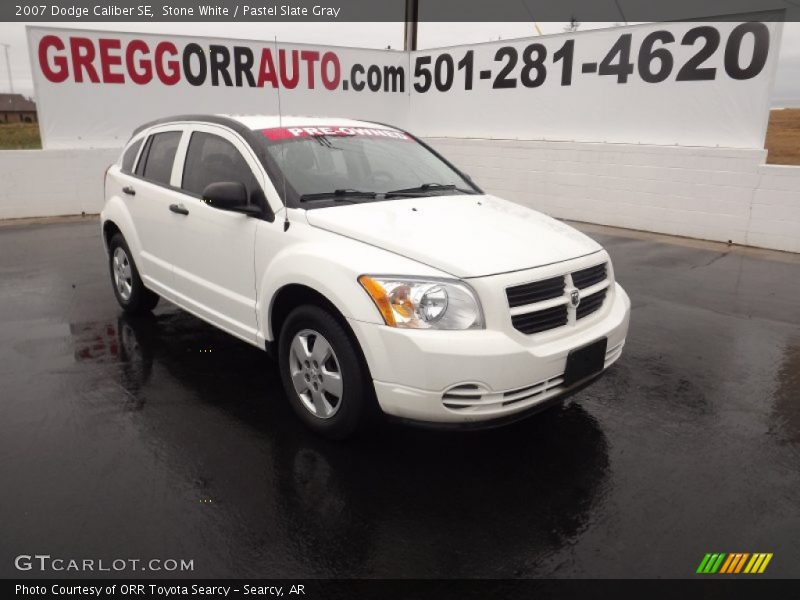 Stone White / Pastel Slate Gray 2007 Dodge Caliber SE