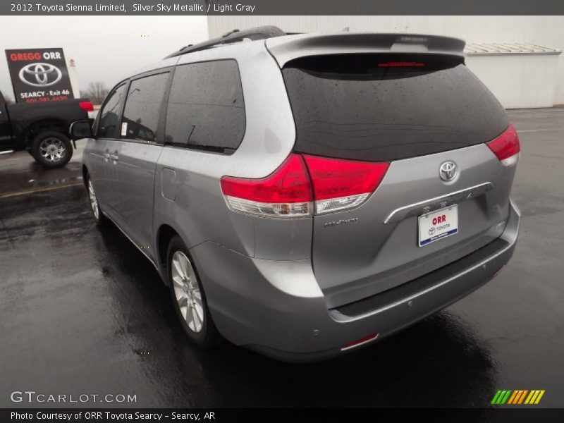 Silver Sky Metallic / Light Gray 2012 Toyota Sienna Limited