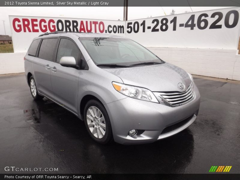 Silver Sky Metallic / Light Gray 2012 Toyota Sienna Limited