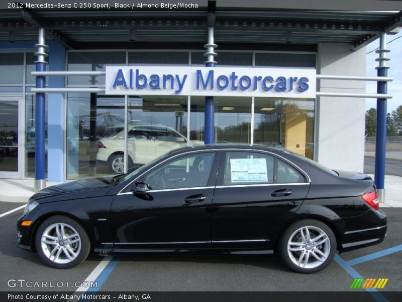 Black / Almond Beige/Mocha 2012 Mercedes-Benz C 250 Sport