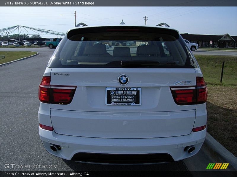 Alpine White / Sand Beige 2012 BMW X5 xDrive35i