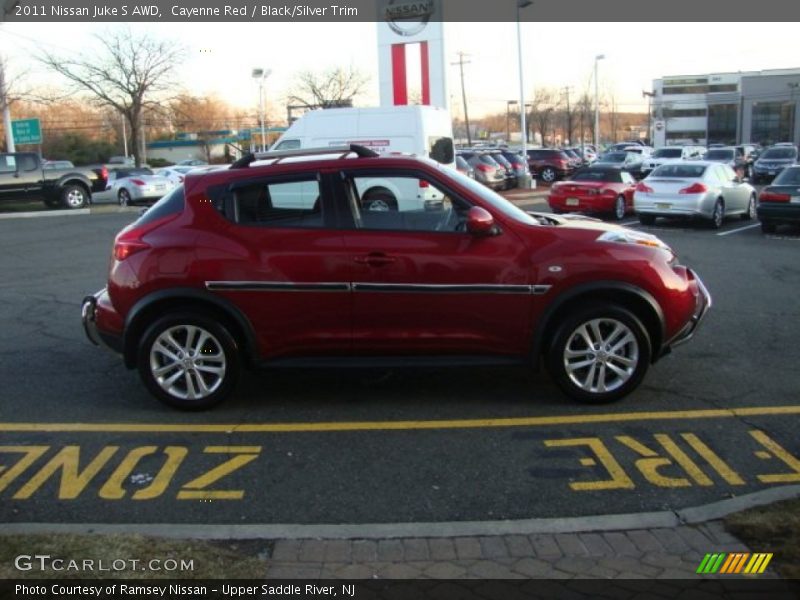 Cayenne Red / Black/Silver Trim 2011 Nissan Juke S AWD