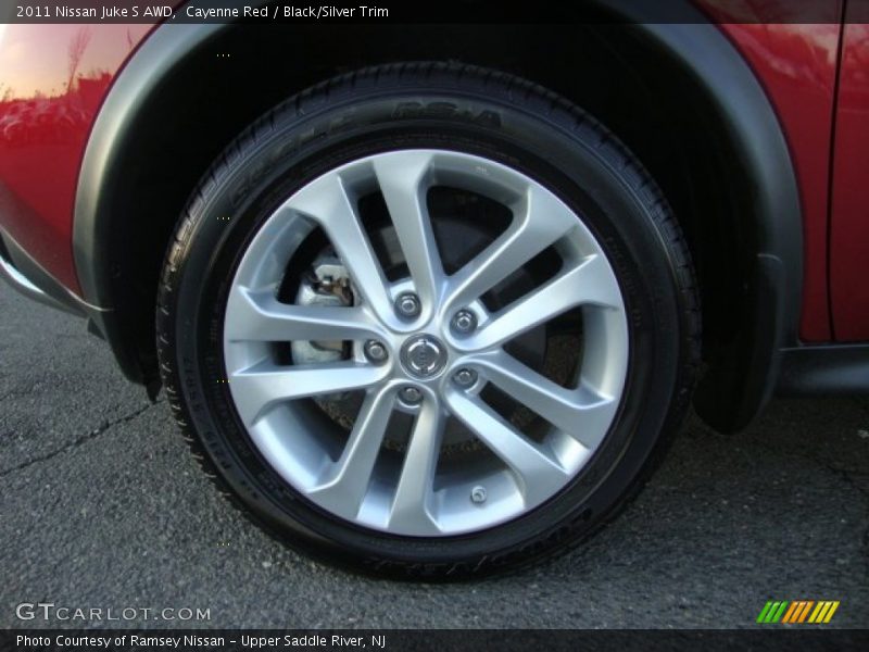 Cayenne Red / Black/Silver Trim 2011 Nissan Juke S AWD