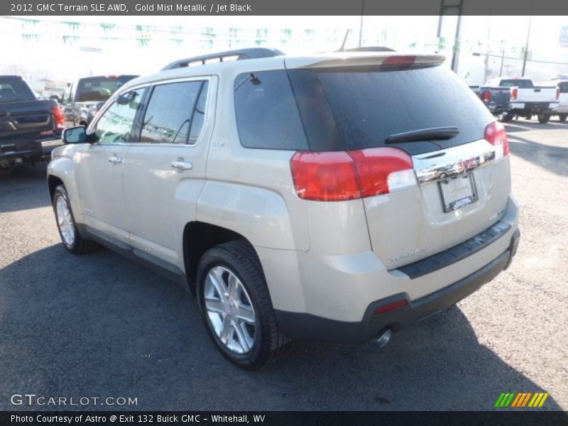 Gold Mist Metallic / Jet Black 2012 GMC Terrain SLE AWD