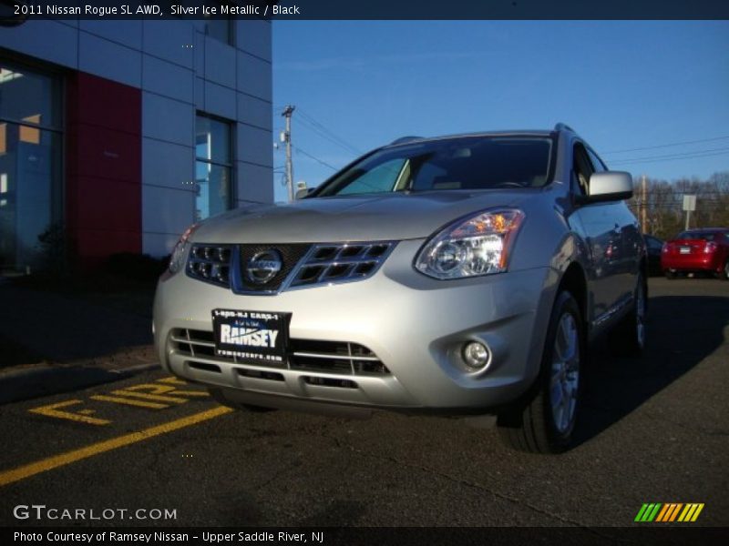 Silver Ice Metallic / Black 2011 Nissan Rogue SL AWD