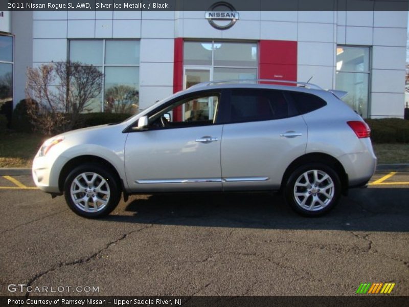 Silver Ice Metallic / Black 2011 Nissan Rogue SL AWD