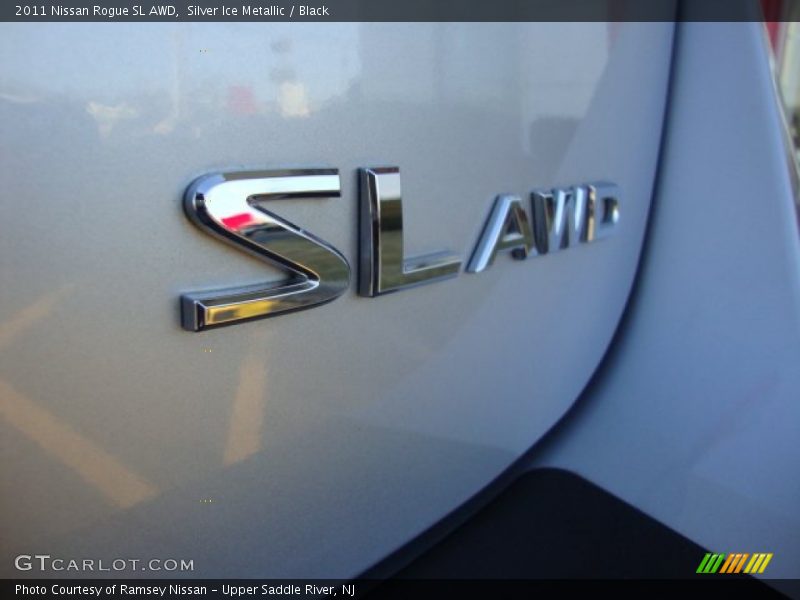 Silver Ice Metallic / Black 2011 Nissan Rogue SL AWD