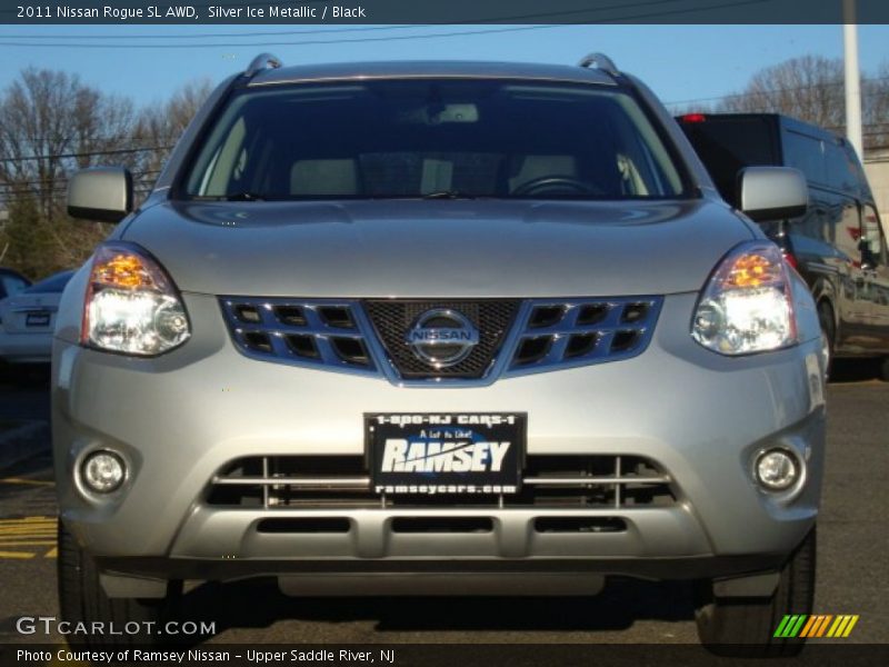 Silver Ice Metallic / Black 2011 Nissan Rogue SL AWD
