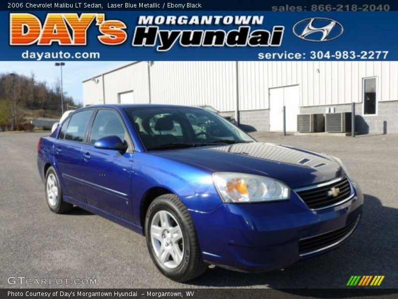 Laser Blue Metallic / Ebony Black 2006 Chevrolet Malibu LT Sedan