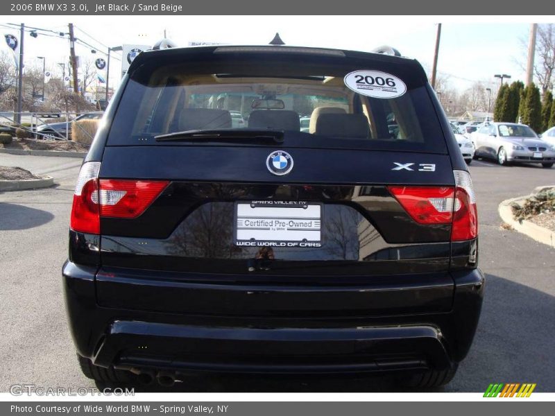 Jet Black / Sand Beige 2006 BMW X3 3.0i