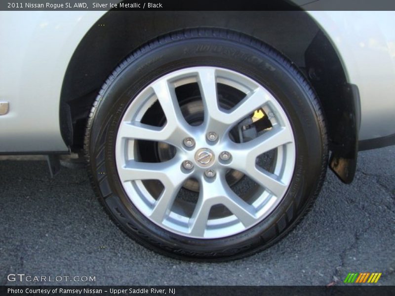 Silver Ice Metallic / Black 2011 Nissan Rogue SL AWD