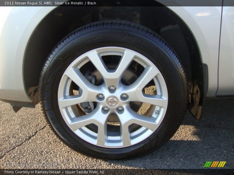 Silver Ice Metallic / Black 2011 Nissan Rogue SL AWD