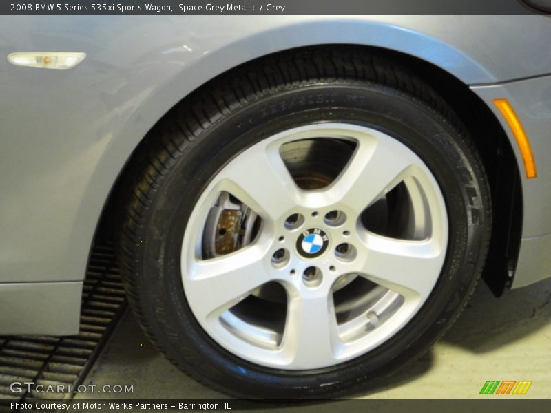 Space Grey Metallic / Grey 2008 BMW 5 Series 535xi Sports Wagon