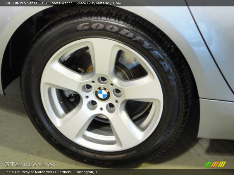 Space Grey Metallic / Grey 2008 BMW 5 Series 535xi Sports Wagon