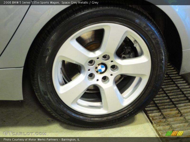Space Grey Metallic / Grey 2008 BMW 5 Series 535xi Sports Wagon