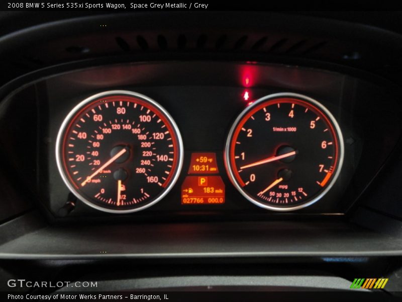 Space Grey Metallic / Grey 2008 BMW 5 Series 535xi Sports Wagon