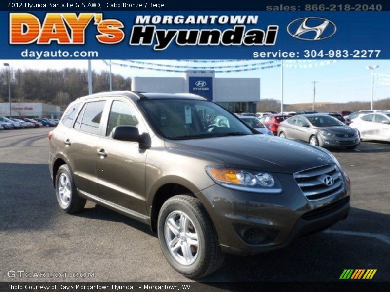 Cabo Bronze / Beige 2012 Hyundai Santa Fe GLS AWD