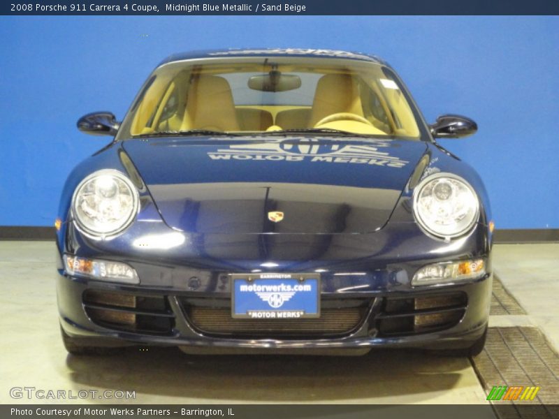 Midnight Blue Metallic / Sand Beige 2008 Porsche 911 Carrera 4 Coupe