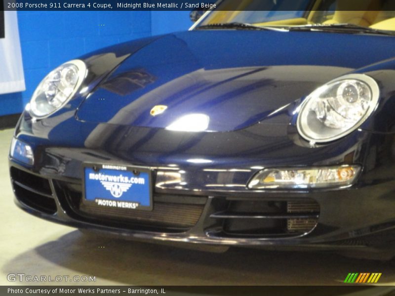 Midnight Blue Metallic / Sand Beige 2008 Porsche 911 Carrera 4 Coupe