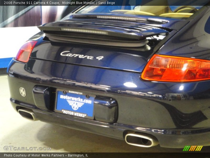 Midnight Blue Metallic / Sand Beige 2008 Porsche 911 Carrera 4 Coupe