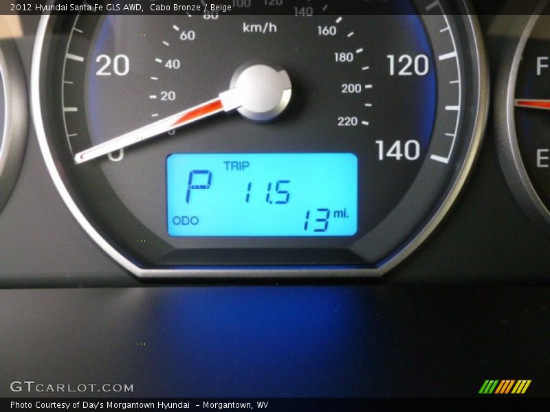 Cabo Bronze / Beige 2012 Hyundai Santa Fe GLS AWD