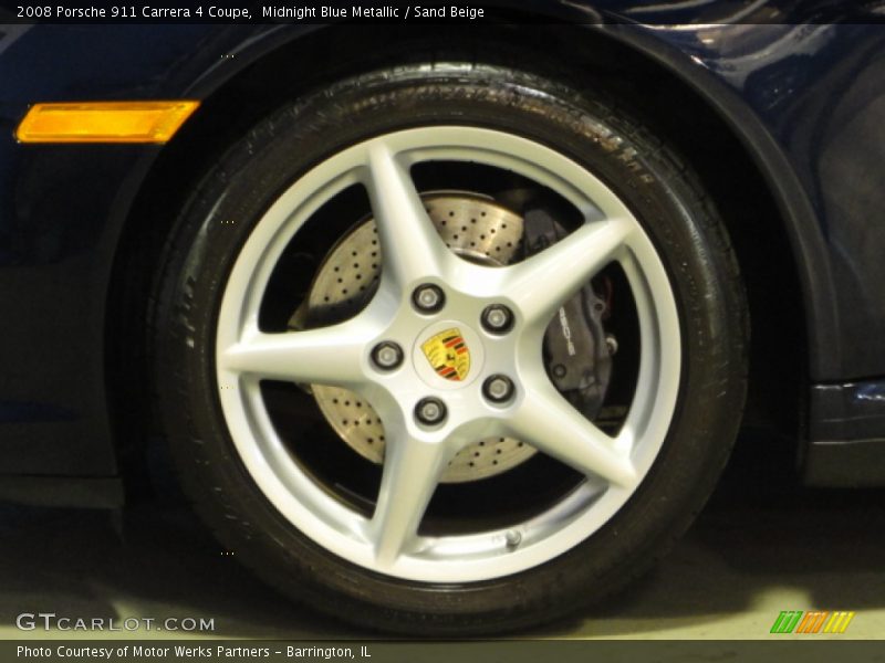Midnight Blue Metallic / Sand Beige 2008 Porsche 911 Carrera 4 Coupe