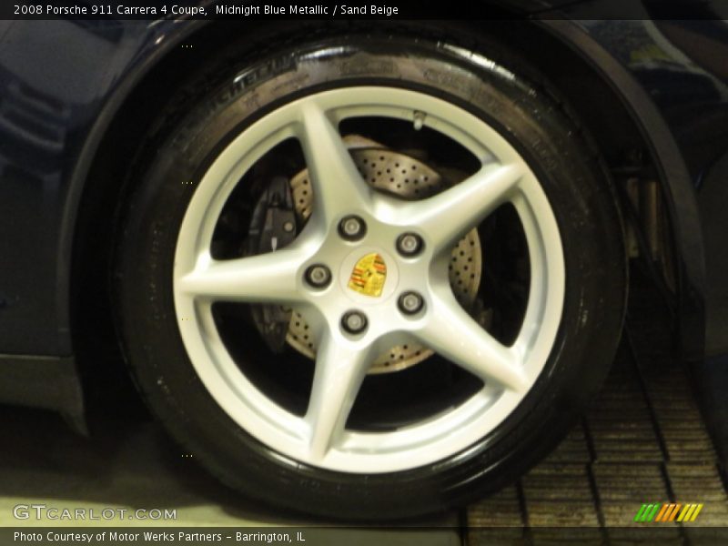 Midnight Blue Metallic / Sand Beige 2008 Porsche 911 Carrera 4 Coupe