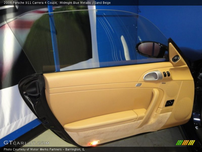 Midnight Blue Metallic / Sand Beige 2008 Porsche 911 Carrera 4 Coupe