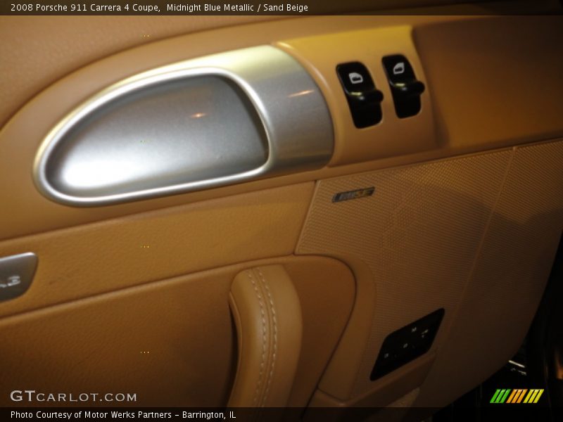 Midnight Blue Metallic / Sand Beige 2008 Porsche 911 Carrera 4 Coupe