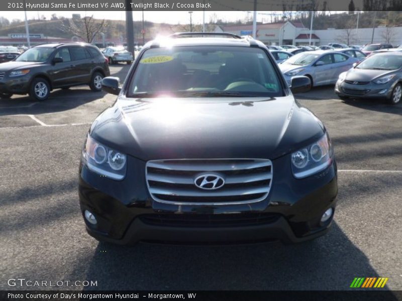 Twilight Black / Cocoa Black 2012 Hyundai Santa Fe Limited V6 AWD