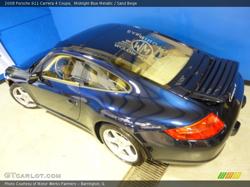 Midnight Blue Metallic / Sand Beige 2008 Porsche 911 Carrera 4 Coupe