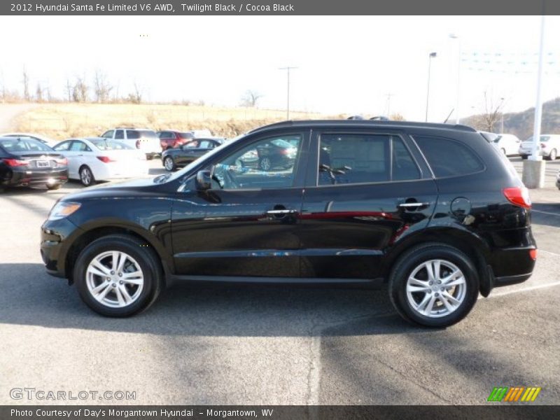 Twilight Black / Cocoa Black 2012 Hyundai Santa Fe Limited V6 AWD
