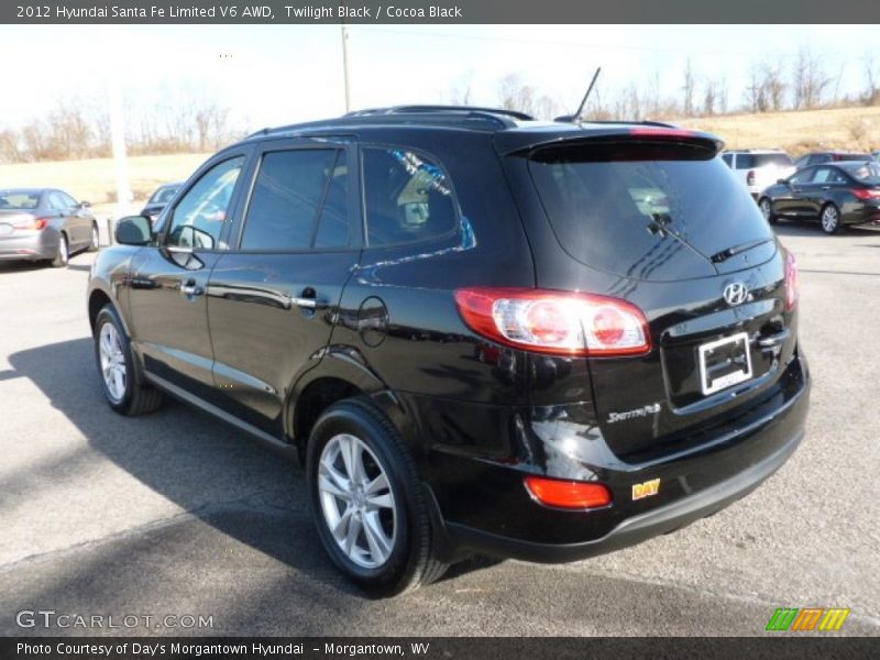 Twilight Black / Cocoa Black 2012 Hyundai Santa Fe Limited V6 AWD