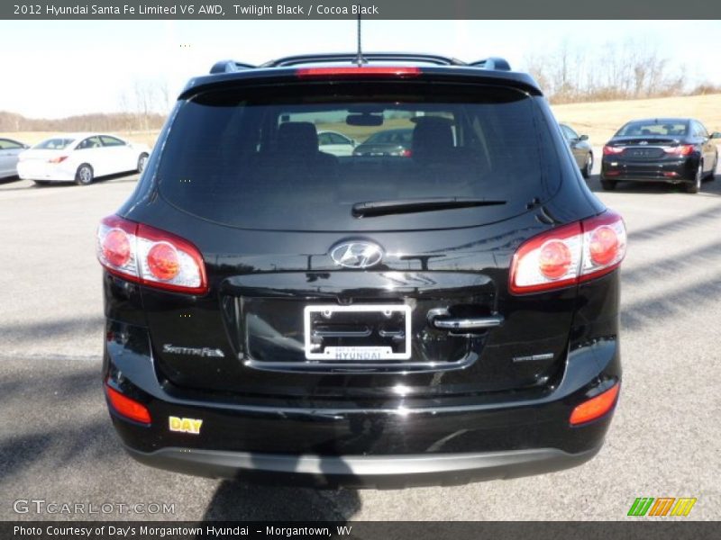 Twilight Black / Cocoa Black 2012 Hyundai Santa Fe Limited V6 AWD