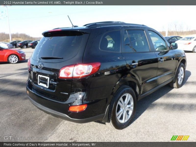 Twilight Black / Cocoa Black 2012 Hyundai Santa Fe Limited V6 AWD
