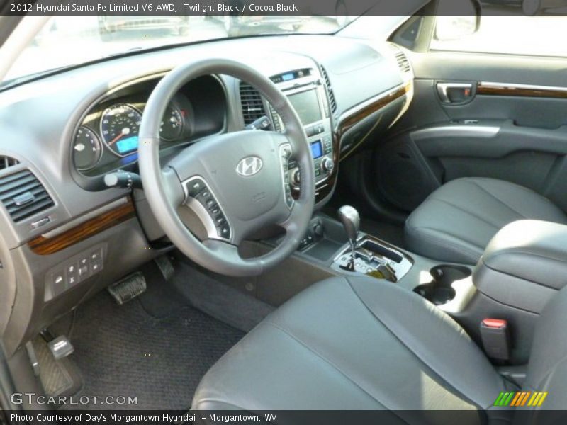 Twilight Black / Cocoa Black 2012 Hyundai Santa Fe Limited V6 AWD