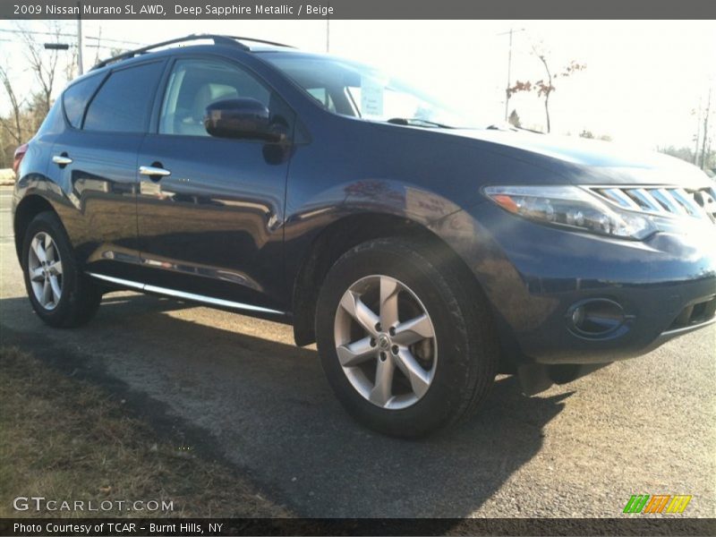 Deep Sapphire Metallic / Beige 2009 Nissan Murano SL AWD
