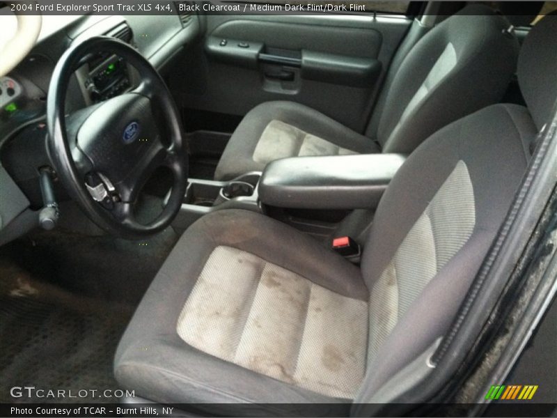 Black Clearcoat / Medium Dark Flint/Dark Flint 2004 Ford Explorer Sport Trac XLS 4x4