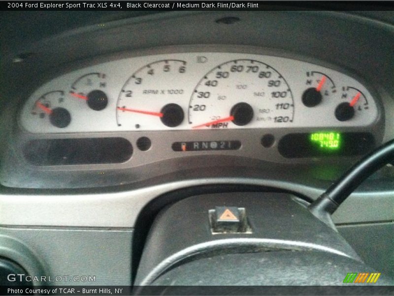 Black Clearcoat / Medium Dark Flint/Dark Flint 2004 Ford Explorer Sport Trac XLS 4x4